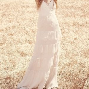 Free People Wedding Dress Lace Tier sz 0
